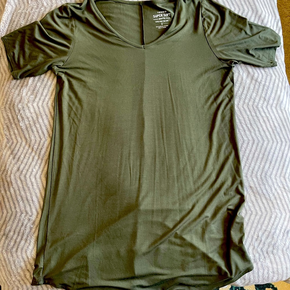 Torrid midi dress in Army Green